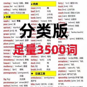 7天背完3500词初中单词中英文分类可以快速记忆英语学霸词根词缀-淘宝虚拟馆