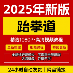 2025跆拳道视频教学课程零基础学习入门竞技跆拳道培训技术教程-淘宝虚拟馆