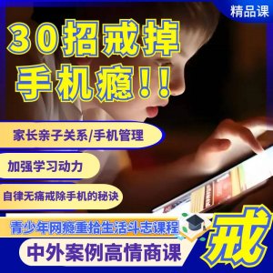 戒瘾网瘾视频教程全套管理技巧亲子关系学习动力在线课程-淘宝虚拟馆