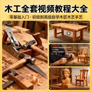 木工木匠木艺手艺零基础入门学习初级到高级全套视频教程-淘宝虚拟馆