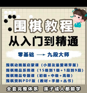 围棋教程零基础儿童视频课少儿动画启蒙围棋入门系统电子资料课程-淘宝虚拟馆