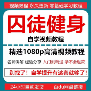 囚徒健身视频教程自重整套教案整专项训练教程+PDF电子版囚徒健身-淘宝虚拟馆