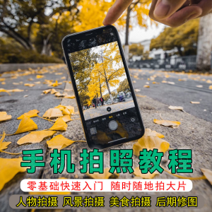 手机摄影教程拍摄拍照课程从入门到精通技巧人像修图剪辑亲子风景-淘宝虚拟馆