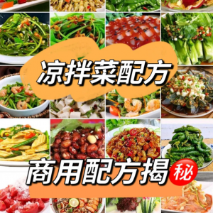 摆地摊街边特色自选拌凉菜小菜制作小吃技术配方教程培训视频教学-淘宝虚拟馆