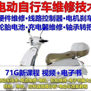 电动车维修视频自学教程零基础学习常见故障保养技术案例讲解大全-淘宝虚拟馆