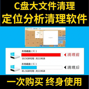 C盘清理电脑系统盘磁盘硬盘垃圾清理工具软件大文件系统软件D瘦身-淘宝虚拟馆