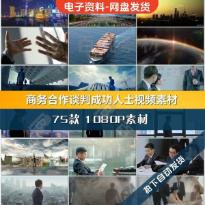 商务合作共赢洽谈企业团队公司开会成功人士签字握手宣传影片素材-淘宝虚拟馆