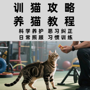 训猫入门培训教学视频课程驯猫教程家庭养猫指南攻略大全注意事项-淘宝虚拟馆