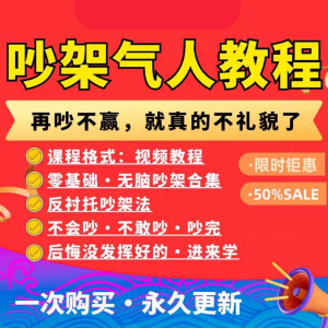 吵架指南教程视频全集从入门到精通技巧培训学习在线课程素材资料-淘宝虚拟馆