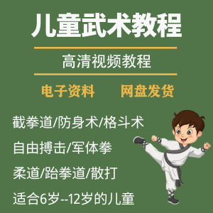 少儿童武术视频教程零基础自学咏春散打擒拿泰拳跆拳道防身术课程-淘宝虚拟馆