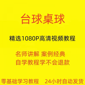 台球斯诺克桌球视频教程教学培训课程在线自学零基础入门精通教程-淘宝虚拟馆