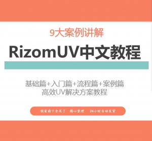 RizomUV中文教程高效UV解决方案视频教学零基础入门自学软件入门-淘宝虚拟馆