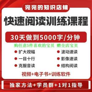 提升抗视频教程天训练阅读软件送遗忘开发速读快速力专注全脑30-淘宝虚拟馆